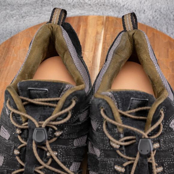 ANODYNE Mens 14 M No. 44 Trail Walker Black & Gray Leather/Mesh - Picture 7 of 10